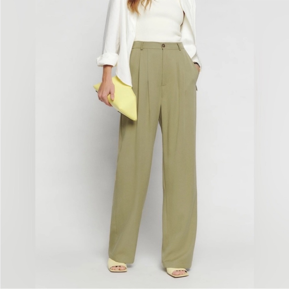 Reformation Olive Wide Leg Pants
